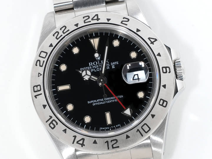 ロレックス エクスプローラーII Ref.16570 ステンレススチール ブラック文字盤