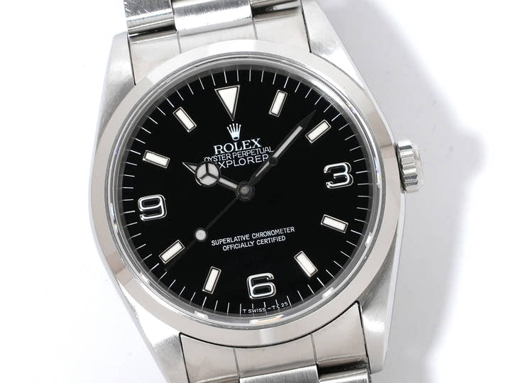 ロレックス エクスプローラーI Ref.14270 ステンレススチール ブラック文字盤
