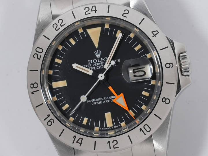 ロレックス エクスプローラーII Ref.1655 ステンレススチール ブラック文字盤