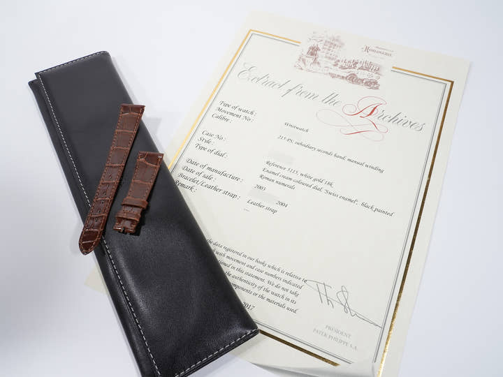 パテックフィリップ カラトラバ Ref.5115G-001 ホワイトゴールド エナメル文字盤