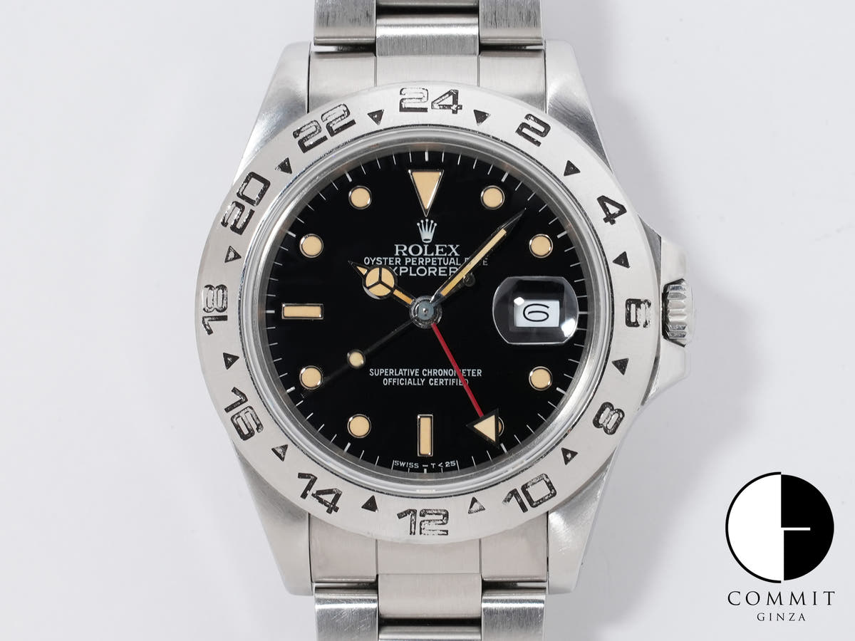 ロレックス エクスプローラーII Ref.16550 ステンレススチール ブラック文字盤