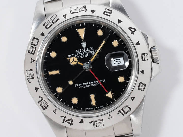 ロレックス エクスプローラーII Ref.16550 ステンレススチール ブラック文字盤