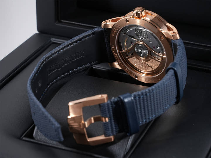 オーデマピゲ CODE 11.59 バイ オーデマ ピゲ Ref.15210OR.OO.A028CR.01 ピンクゴールド スモークブルーラッカー文字盤