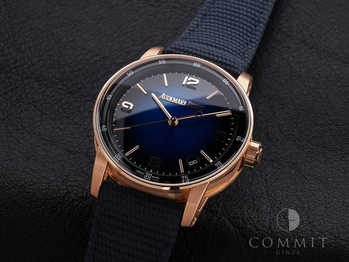 オーデマピゲ CODE 11.59 バイ オーデマ ピゲ Ref.15210OR.OO.A028CR.01 ピンクゴールド スモークブルーラッカー文字盤