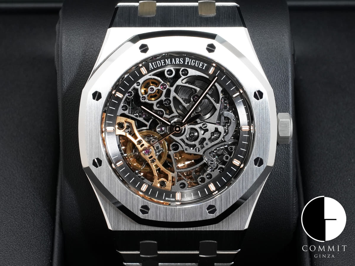 オーデマピゲ ロイヤルオーク ダブル バランスホイール オープンワーク Ref.15407ST.OO.1220ST.01 ステンレススチール スケルトン文字盤
