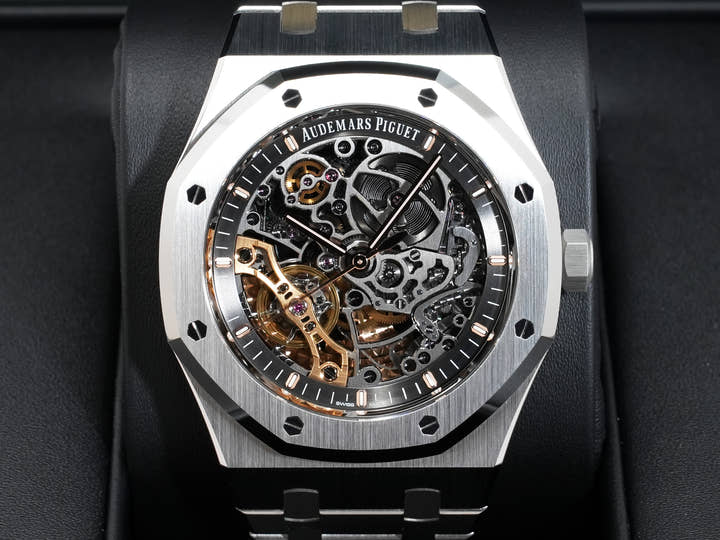 オーデマピゲ ロイヤルオーク ダブル バランスホイール オープンワーク Ref.15407ST.OO.1220ST.01 ステンレススチール スケルトン文字盤