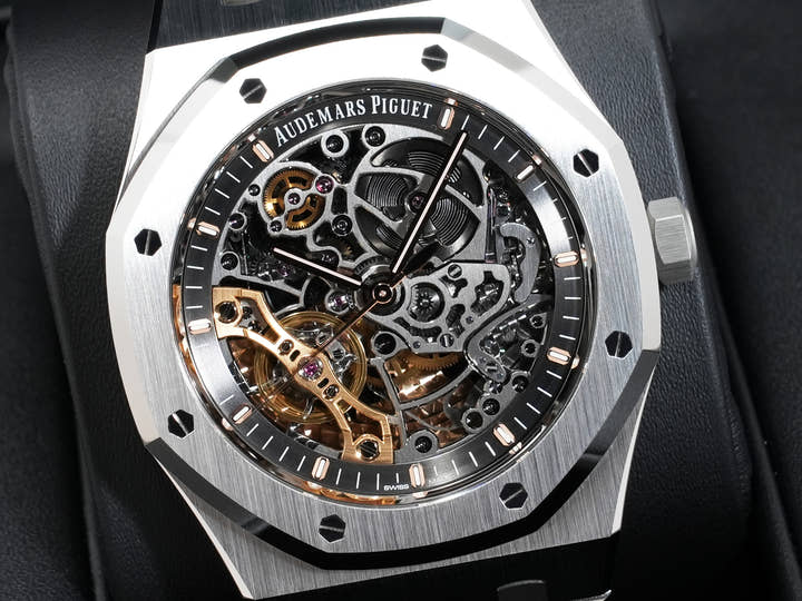 オーデマピゲ ロイヤルオーク ダブル バランスホイール オープンワーク Ref.15407ST.OO.1220ST.01 ステンレススチール スケルトン文字盤