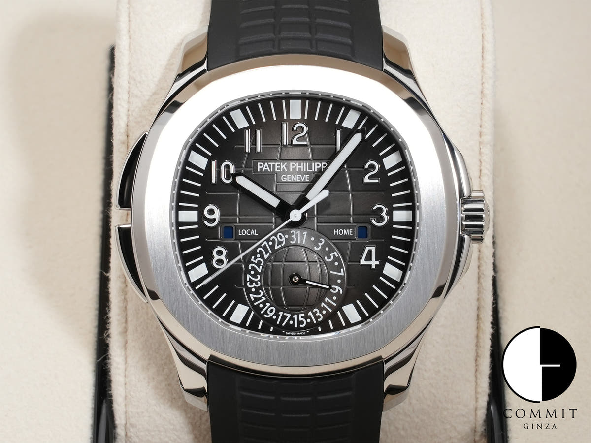 パテックフィリップ アクアノート トラベルタイム Ref.5164A-001 ステンレススチール ブラック文字盤