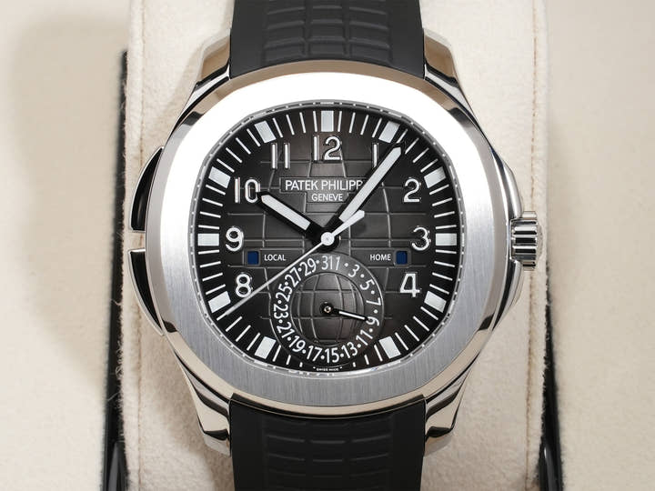 パテックフィリップ アクアノート トラベルタイム Ref.5164A-001 ステンレススチール ブラック文字盤
