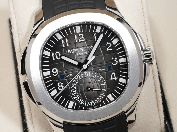 パテックフィリップ アクアノート トラベルタイム Ref.5164A-001 ステンレススチール ブラック文字盤