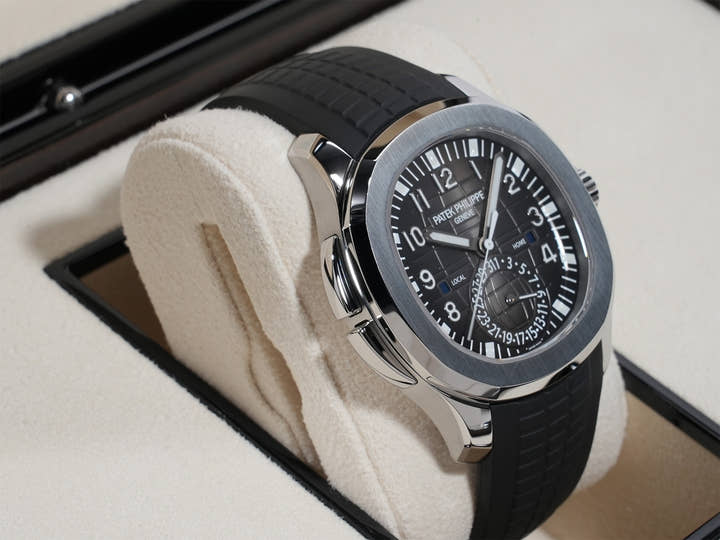 パテックフィリップ アクアノート トラベルタイム Ref.5164A-001 ステンレススチール ブラック文字盤