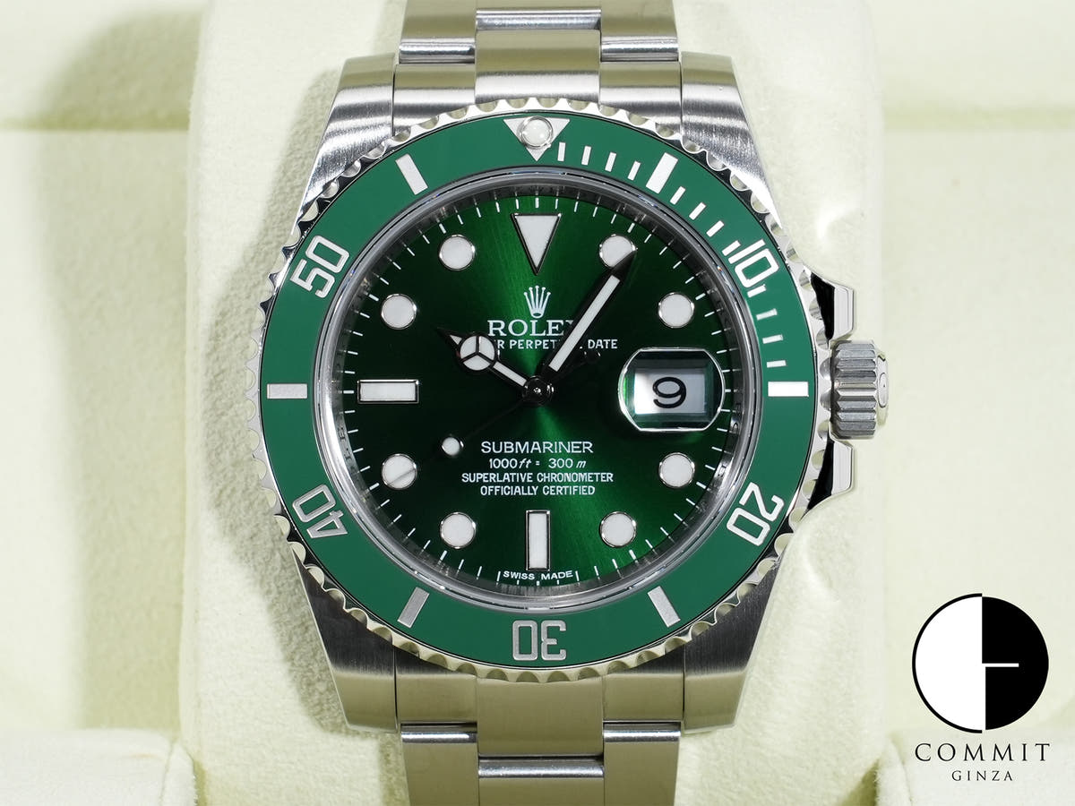 ロレックス サブマリーナー デイト Ref.116610LV ステンレススチール グリーン文字盤