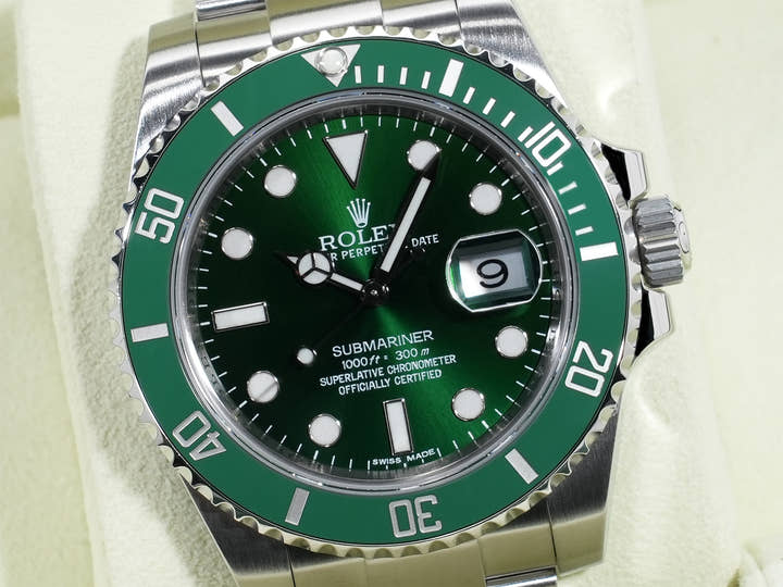 ロレックス サブマリーナー デイト Ref.116610LV ステンレススチール グリーン文字盤