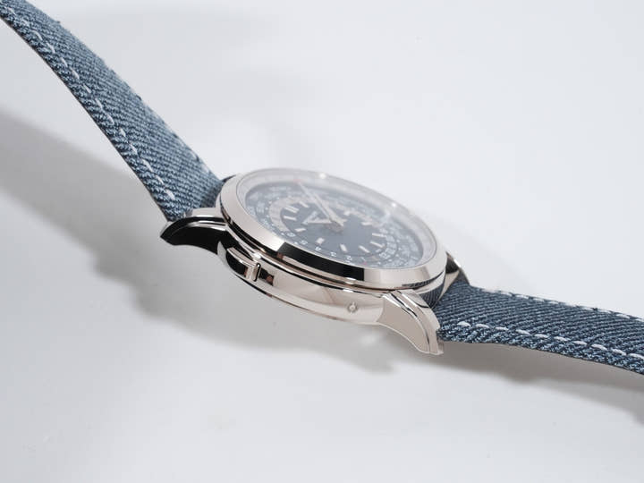 Patek Philippe Complication World Time Date Ref. 5330G-001 White Gold Blue-Grey Opaline Dial
