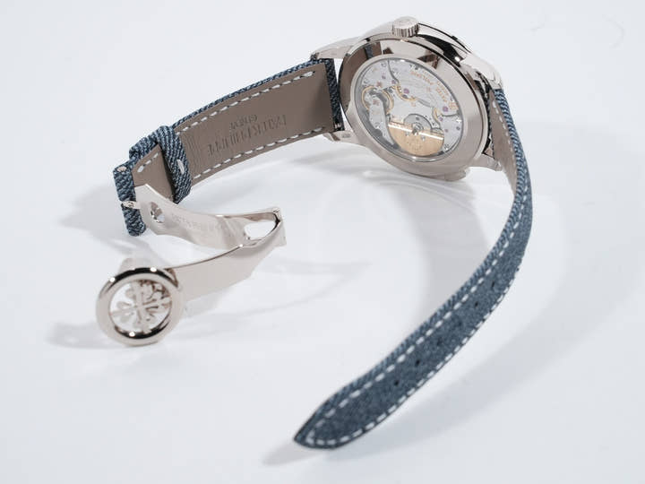 Patek Philippe Complication World Time Date Ref. 5330G-001 White Gold Blue-Grey Opaline Dial