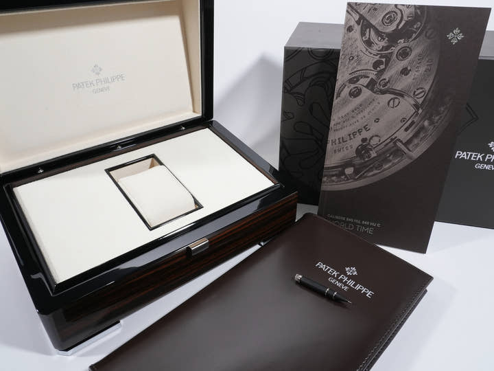 Patek Philippe Complication World Time Date Ref. 5330G-001 White Gold Blue-Grey Opaline Dial