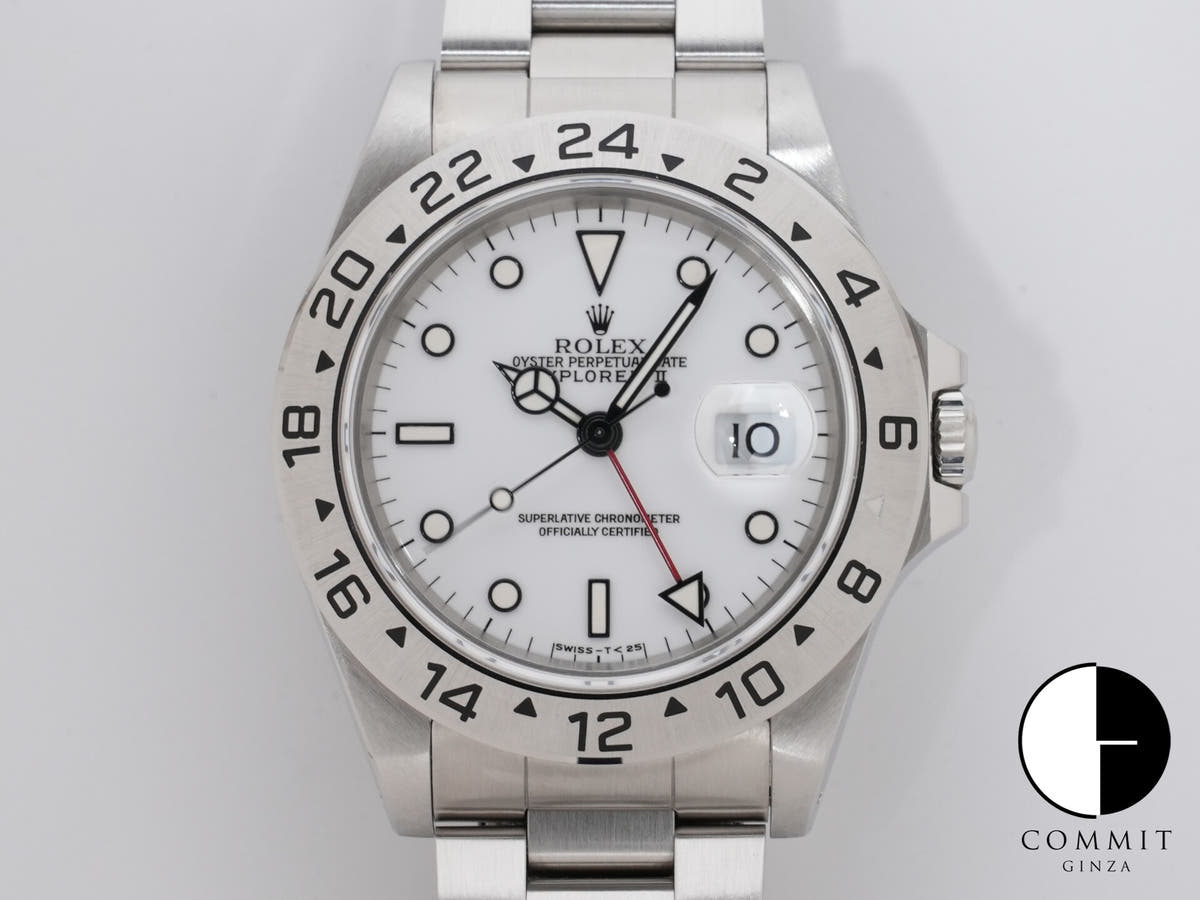 ロレックス エクスプローラーII Ref.16570 ステンレススチール ホワイト文字盤