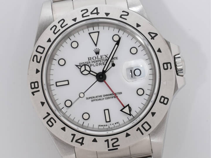 ロレックス エクスプローラーII Ref.16570 ステンレススチール ホワイト文字盤