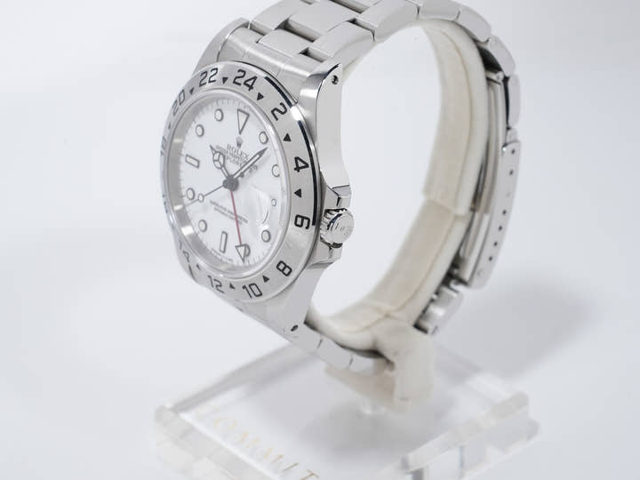 ロレックス エクスプローラーII Ref.16570 ステンレススチール ホワイト文字盤
