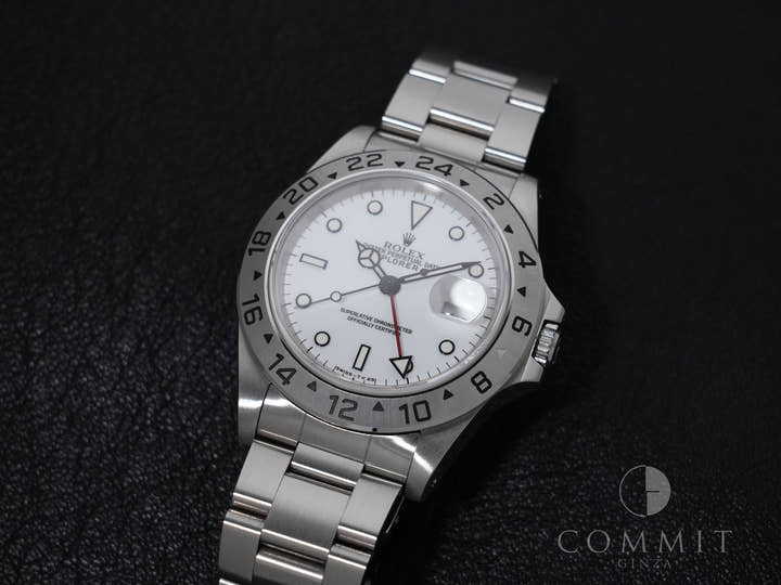 ロレックス エクスプローラーII Ref.16570 ステンレススチール ホワイト文字盤