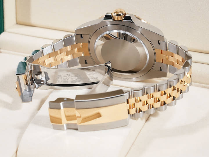 Rolex GMT-Master II Ref. 126713GRNR Stainless Steel/Yellow Gold Black Dial Jubilee Bracelet