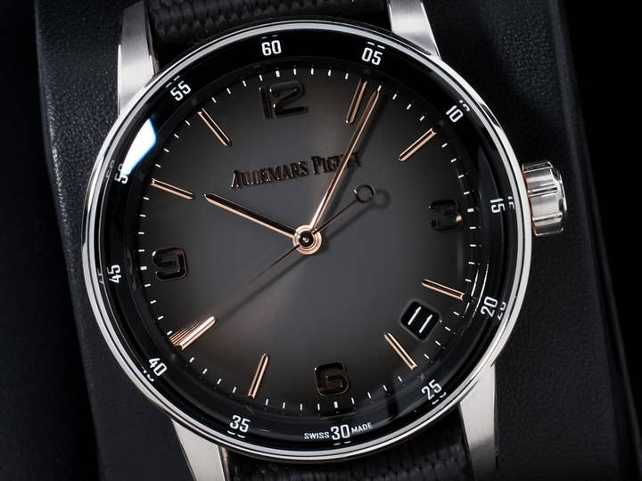 Audemars Piguet CODE 11.59 by Audemars Piguet Ref. 15210CR.OO.A002KB.01 White Gold/Pink Gold Grey Lacquer Dial