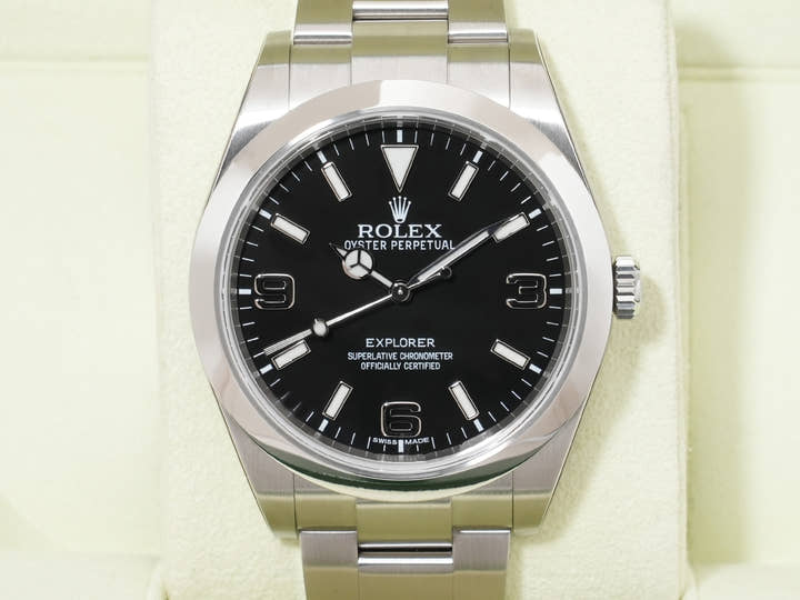ロレックス エクスプローラーI Ref.214270 ステンレススチール ブラック文字盤