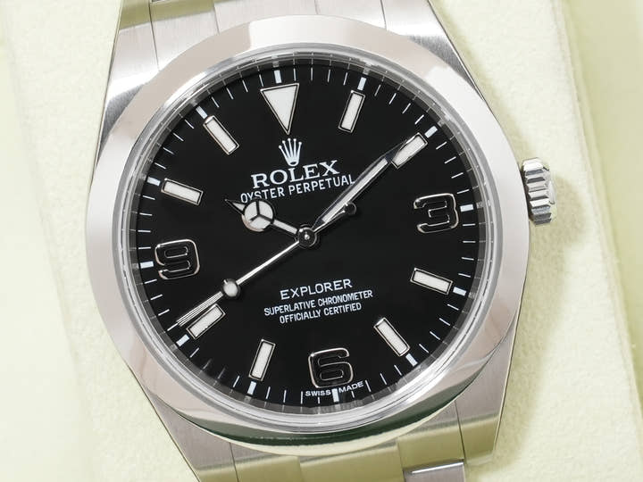 ロレックス エクスプローラーI Ref.214270 ステンレススチール ブラック文字盤