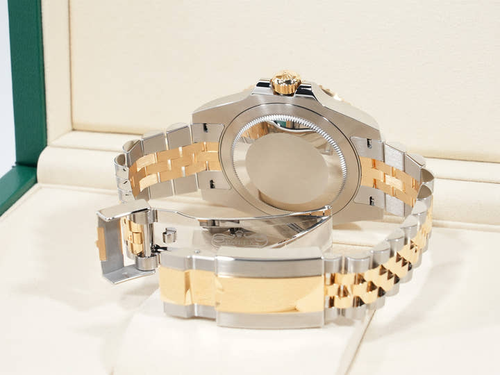 Rolex GMT-Master II Ref. 126713GRNR Stainless Steel/Yellow Gold Black Dial Jubilee Bracelet