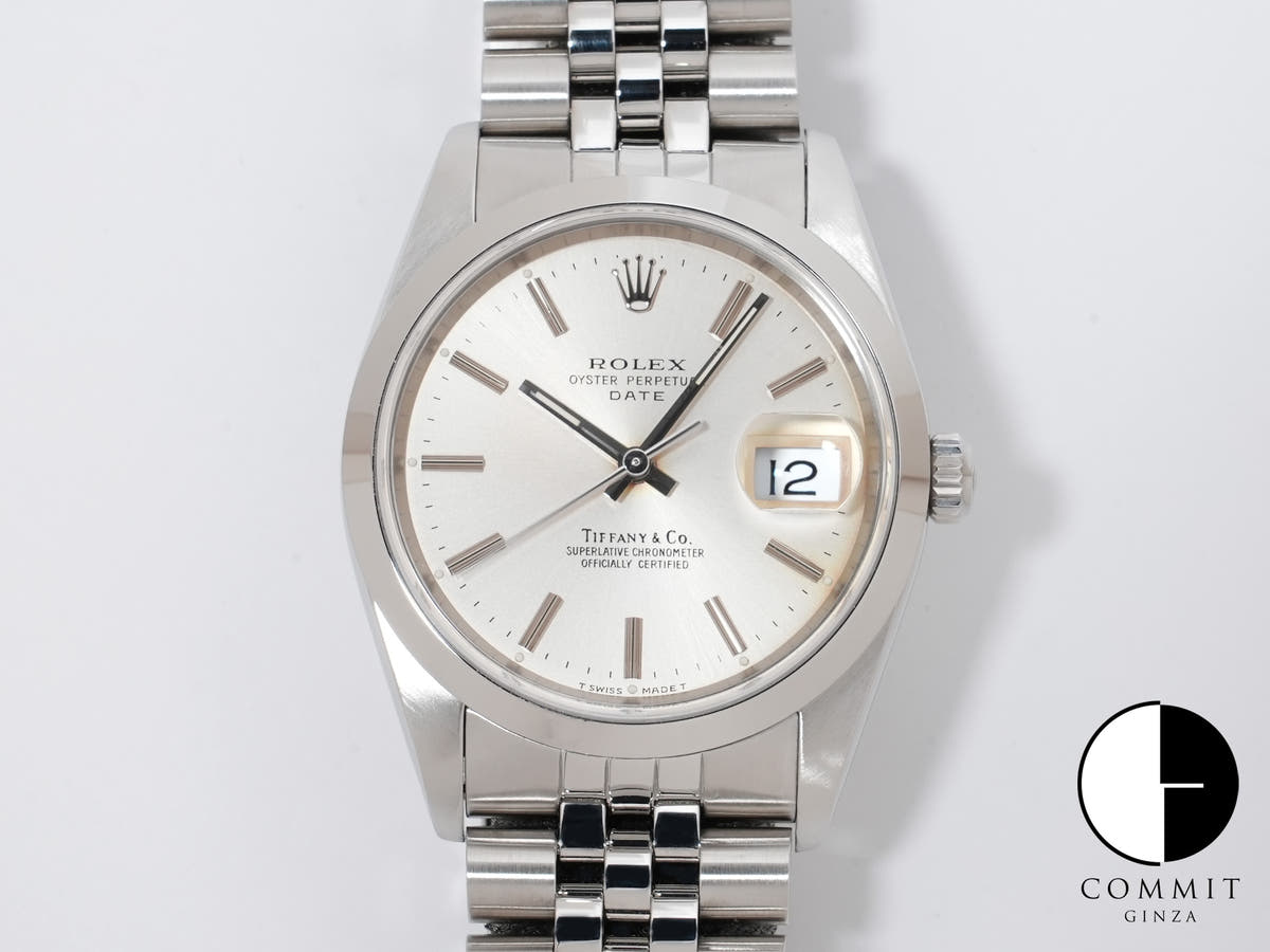 ロレックス オイスターパーペチュアル デイト TIFFANY&CO. Ref.15200 ステンレススチール シルバー文字盤