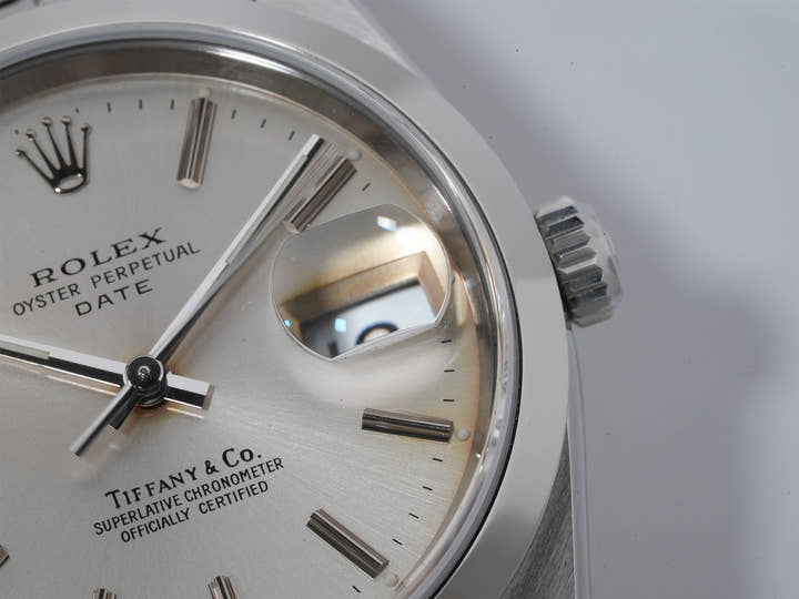 ロレックス オイスターパーペチュアル デイト TIFFANY&CO. Ref.15200 ステンレススチール シルバー文字盤