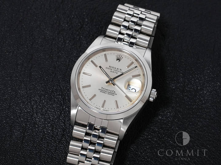ロレックス オイスターパーペチュアル デイト TIFFANY&CO. Ref.15200 ステンレススチール シルバー文字盤