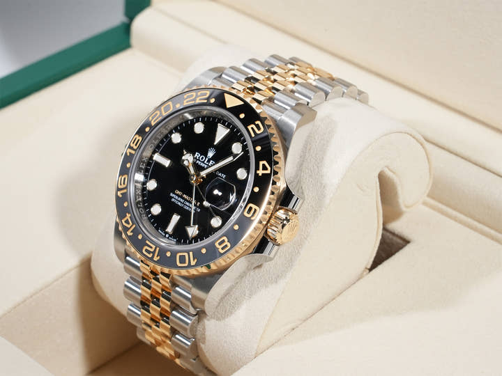 ロレックス GMTマスターII Ref.126713GRNR ステンレススチール/イエローゴールド ブラック文字盤 ジュビリーブレスレット