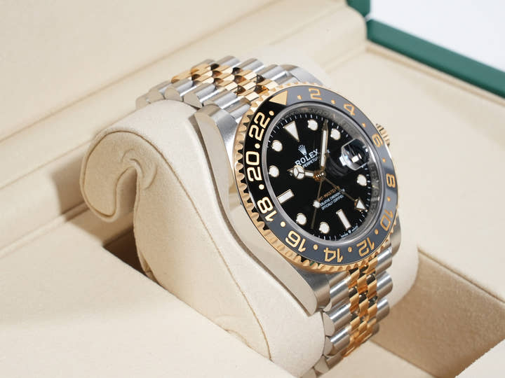 ロレックス GMTマスターII Ref.126713GRNR ステンレススチール/イエローゴールド ブラック文字盤 ジュビリーブレスレット