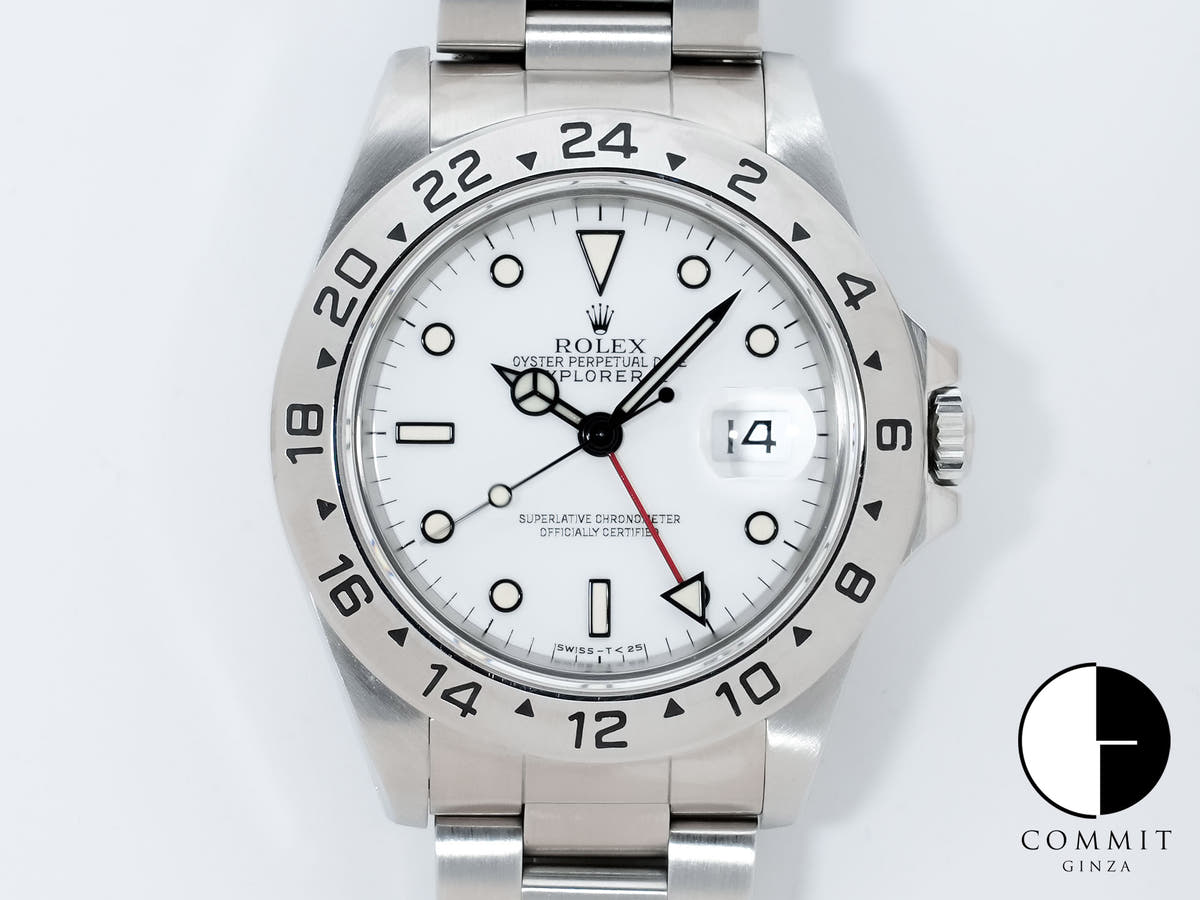 ロレックス エクスプローラーII Ref.16570 ステンレススチール ホワイト文字盤