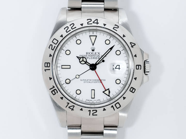 ロレックス エクスプローラーII Ref.16570 ステンレススチール ホワイト文字盤