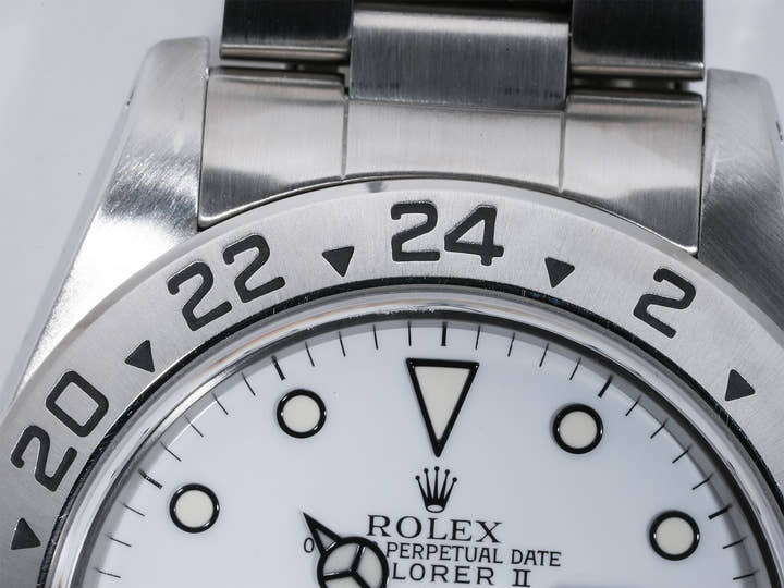 ロレックス エクスプローラーII Ref.16570 ステンレススチール ホワイト文字盤