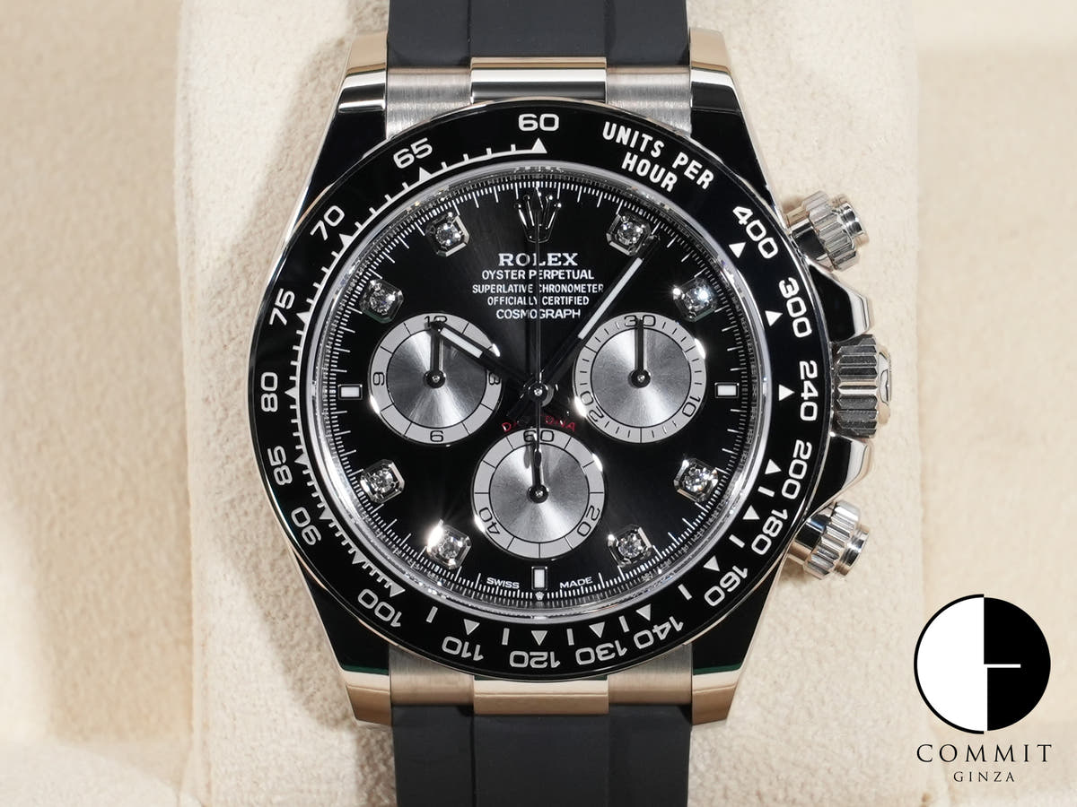 ロレックス デイトナ Ref.126519LN ホワイトゴールド ブライトブラックxスチールx8Pダイヤ文字盤