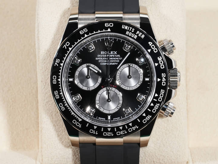 ロレックス デイトナ Ref.126519LN ホワイトゴールド ブライトブラックxスチールx8Pダイヤ文字盤