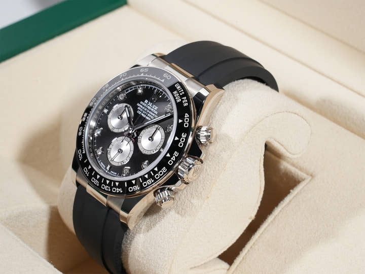 ロレックス デイトナ Ref.126519LN ホワイトゴールド ブライトブラックxスチールx8Pダイヤ文字盤