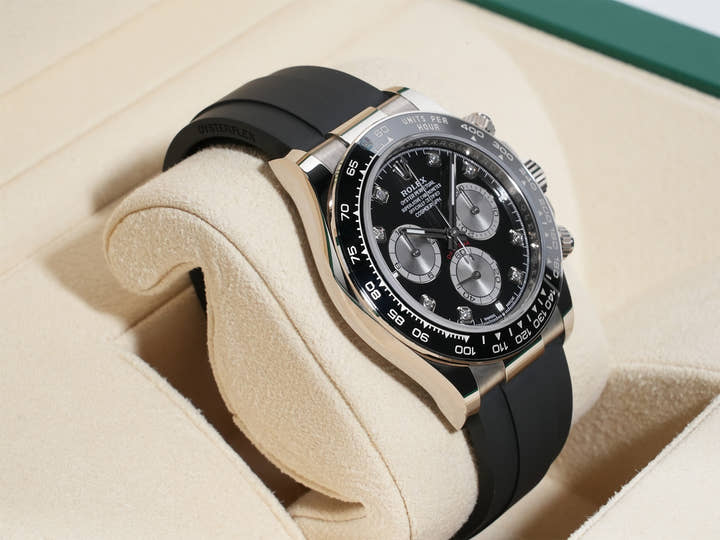 ロレックス デイトナ Ref.126519LN ホワイトゴールド ブライトブラックxスチールx8Pダイヤ文字盤