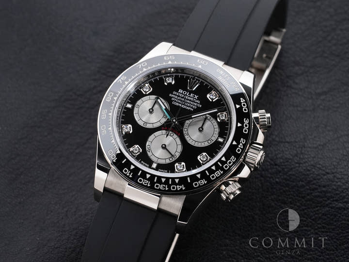 ロレックス デイトナ Ref.126519LN ホワイトゴールド ブライトブラックxスチールx8Pダイヤ文字盤