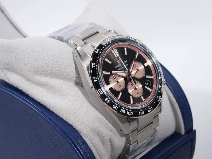 グランドセイコー エボリューション 9 コレクション メカニカルクロノグラフ テンタグラフ Ref.SLGC004 Ti ブラック/ピンク文字盤 未使用 a2w38eak