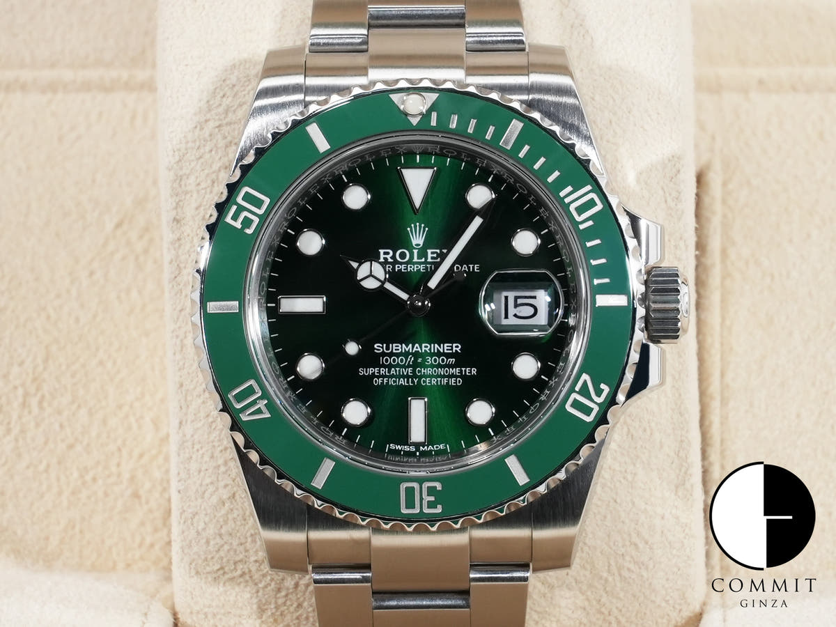 ロレックス サブマリーナー デイト Ref.116610LV ステンレススチール グリーン文字盤