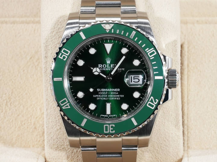 ロレックス サブマリーナー デイト Ref.116610LV ステンレススチール グリーン文字盤