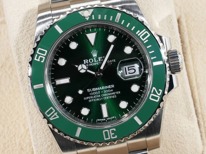 ロレックス サブマリーナー デイト Ref.116610LV ステンレススチール グリーン文字盤