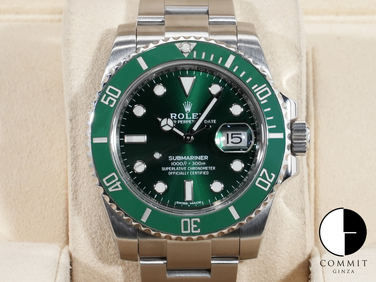 ロレックス サブマリーナー デイト Ref.116610LV ステンレススチール グリーン文字盤
