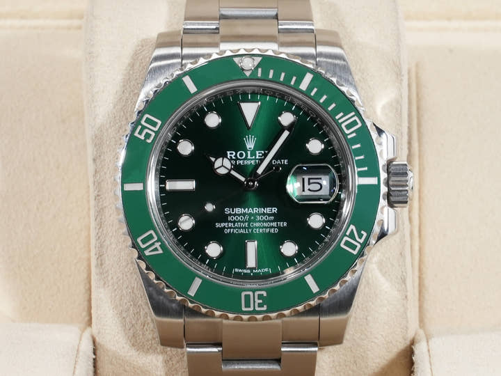 ロレックス サブマリーナー デイト Ref.116610LV ステンレススチール グリーン文字盤