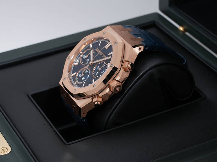 オーデマピゲ ロイヤルオーク クロノグラフ Ref.26240OR.OO.D315CR.02 ピンクゴールド ナイトブルー文字盤