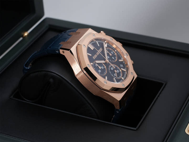 オーデマピゲ ロイヤルオーク クロノグラフ Ref.26240OR.OO.D315CR.02 ピンクゴールド ナイトブルー文字盤